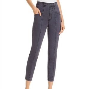 Rebecca Taylor La Via Utility Pant Gray Cotton 26
